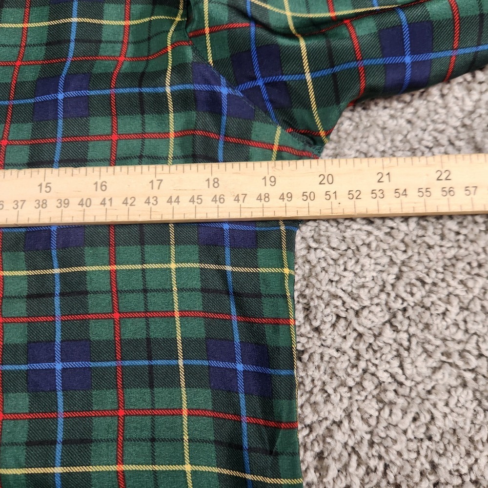 Pendleton Blouse Womens 4 Silk Tartan Plaid Button Front Top L/S Collared Luxury - Picture 6 of 9